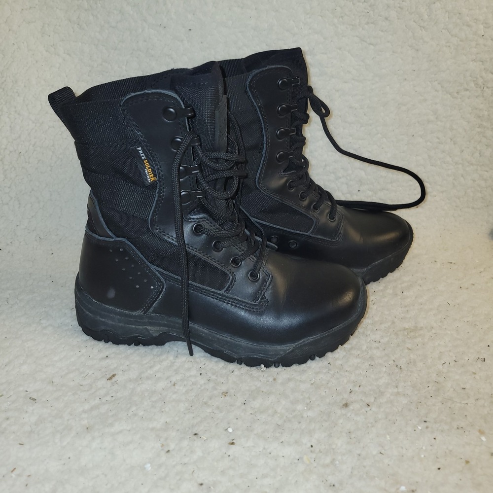 Free‎ Soldier Tactical Boots Black Combat Hiking Duty Women's Size 5.5